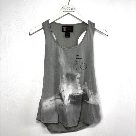 Top Official Tank Top Gray Sleeveless Racerback Pullover Graphic On Front Womens - Picture 1 of 5